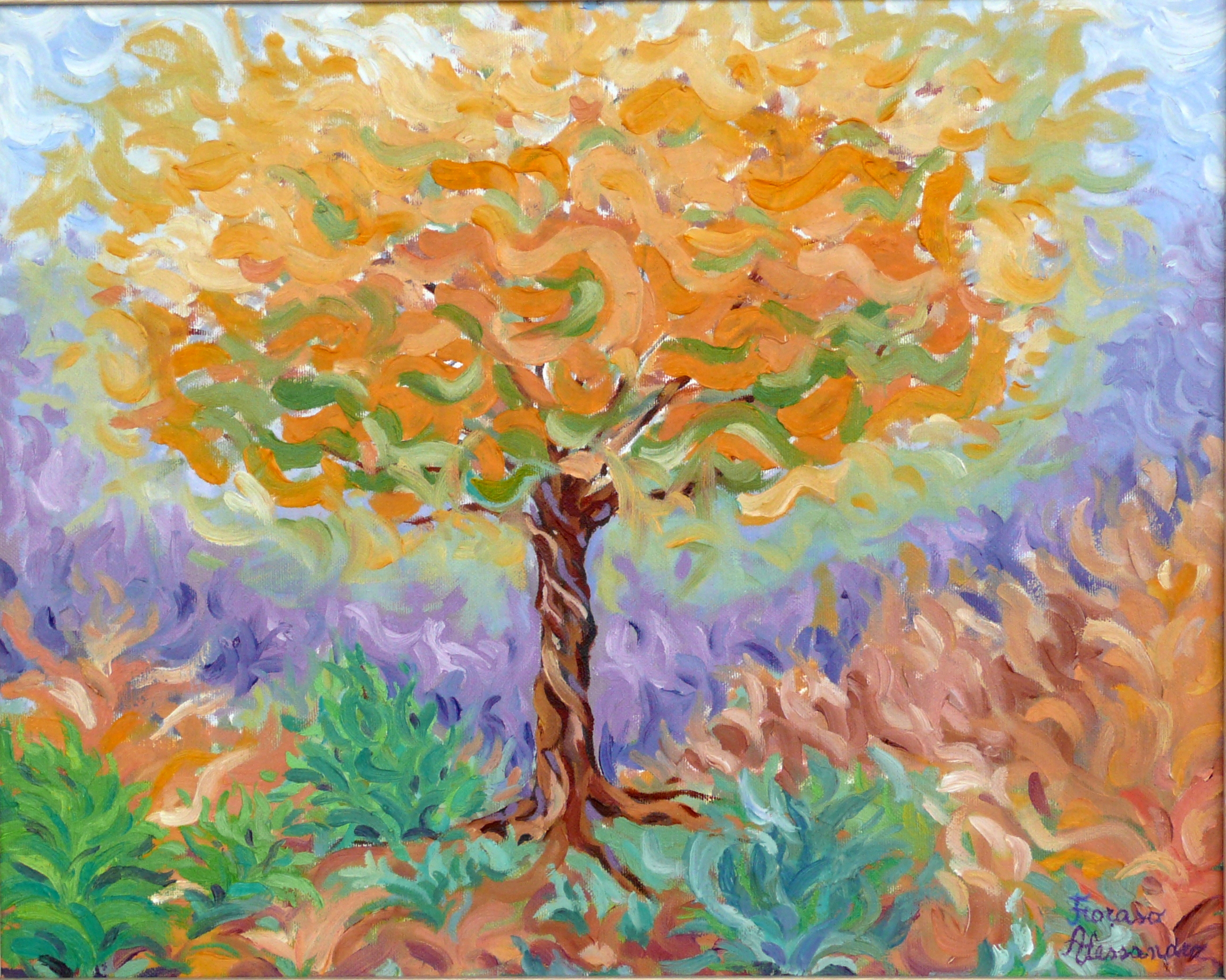 L'albero di Luce - Olio su tela - 40x50